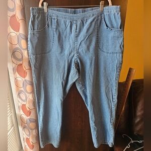 Just My Size Blue Denim Jeans With Elastic Waistband